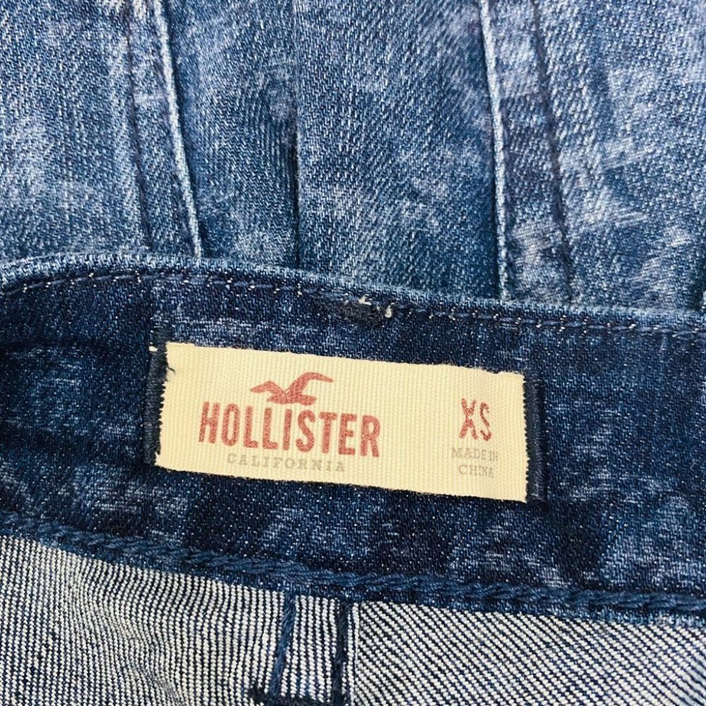 Hollister Tribal Print Jeans Jumpsuit Denim Bib Overall Sz XS - Picture 6 of 14